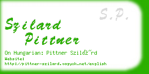 szilard pittner business card